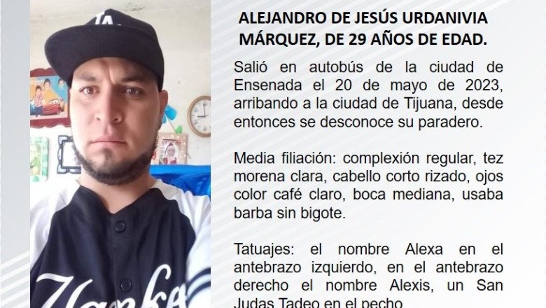 Hombre viaja de Ensenada a Tijuana y desaparece